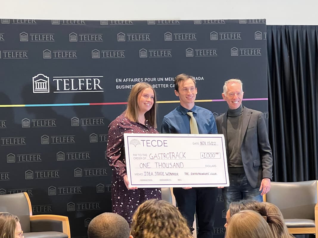 GastroTrackAI finished first place in the uOttawa Elevator Pitch competition